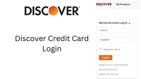 discover card login.